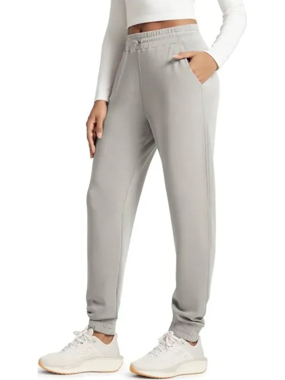 ODODOS size Small Modal Soft Joggers with Pockets Soft Taupe